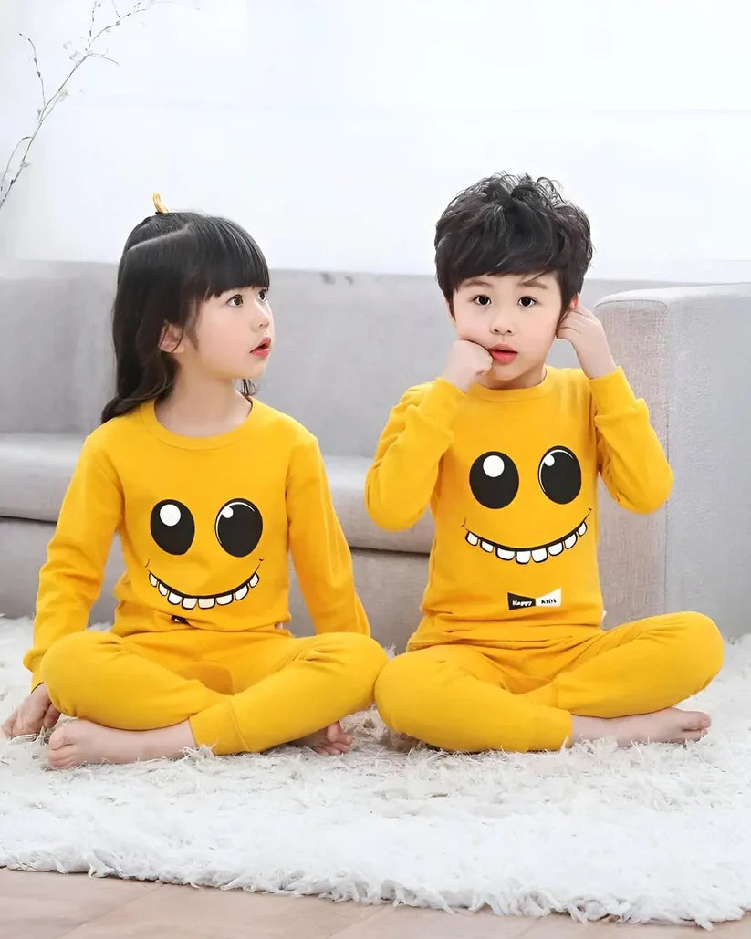 Yellow Smiley Kids Suit