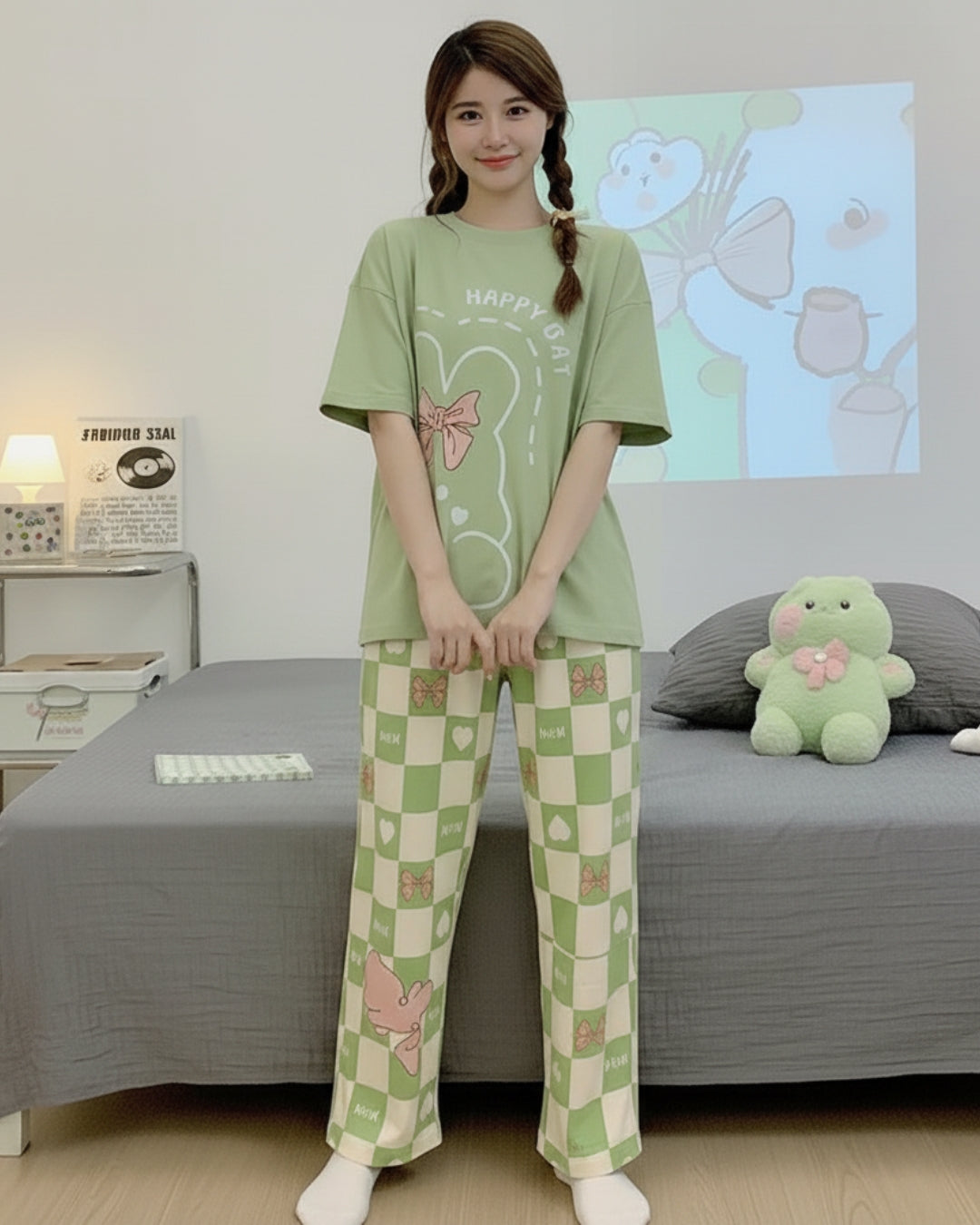 Olive Green Nightwear Set