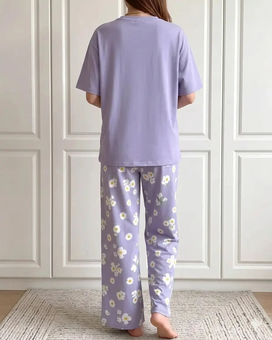 Soft and comfortable floral nightwear set for women – cozy stylish sleepwear