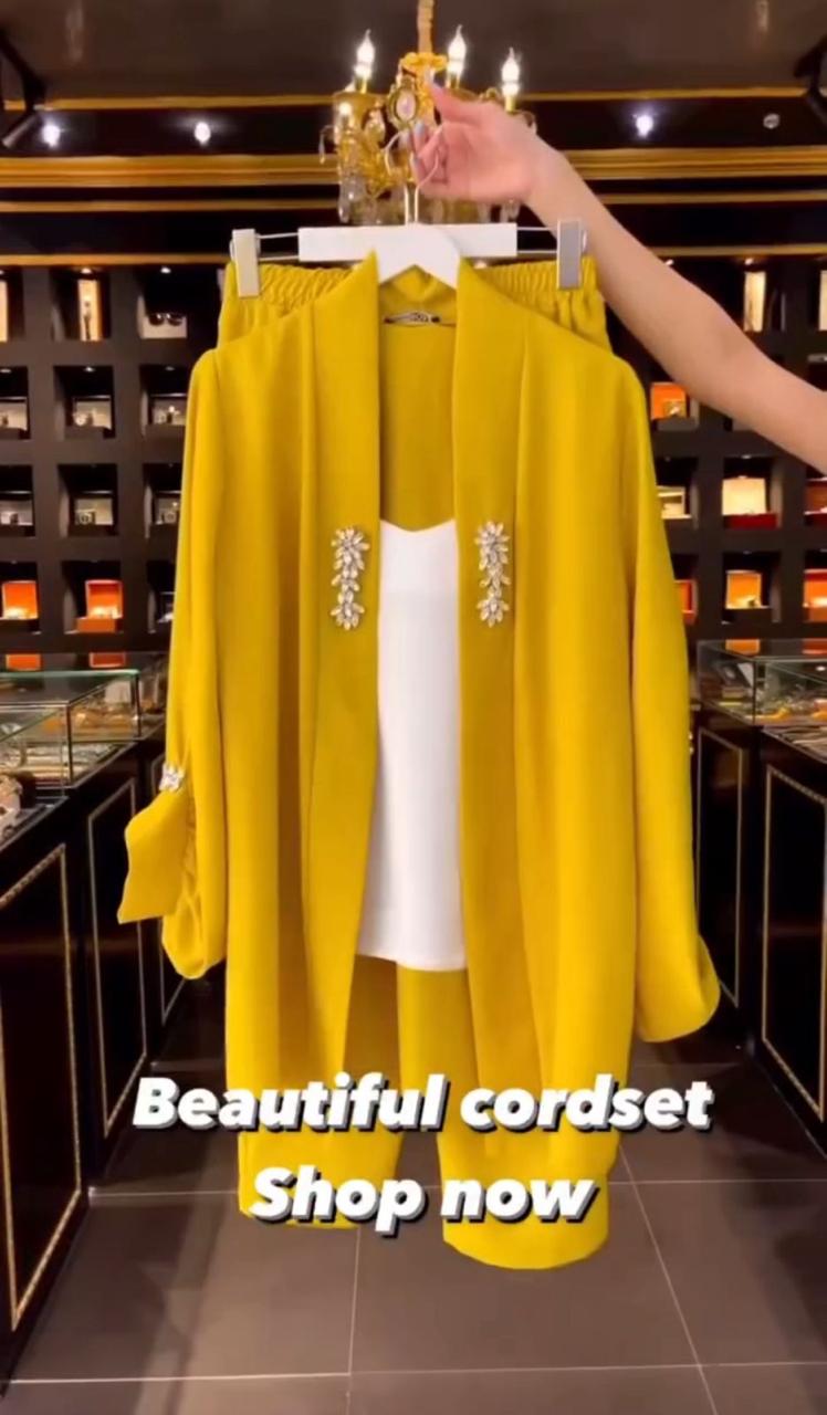 Korean Style 3 Piece Co-Ord Set