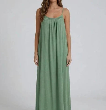 Elegant Green Maternity Maxi Nightdress Soft Comfortable Women Nightwear Pakistan
