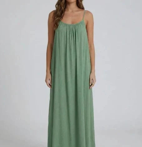 Elegant Green Maternity Maxi Nightdress Soft Comfortable Women Nightwear Pakistan