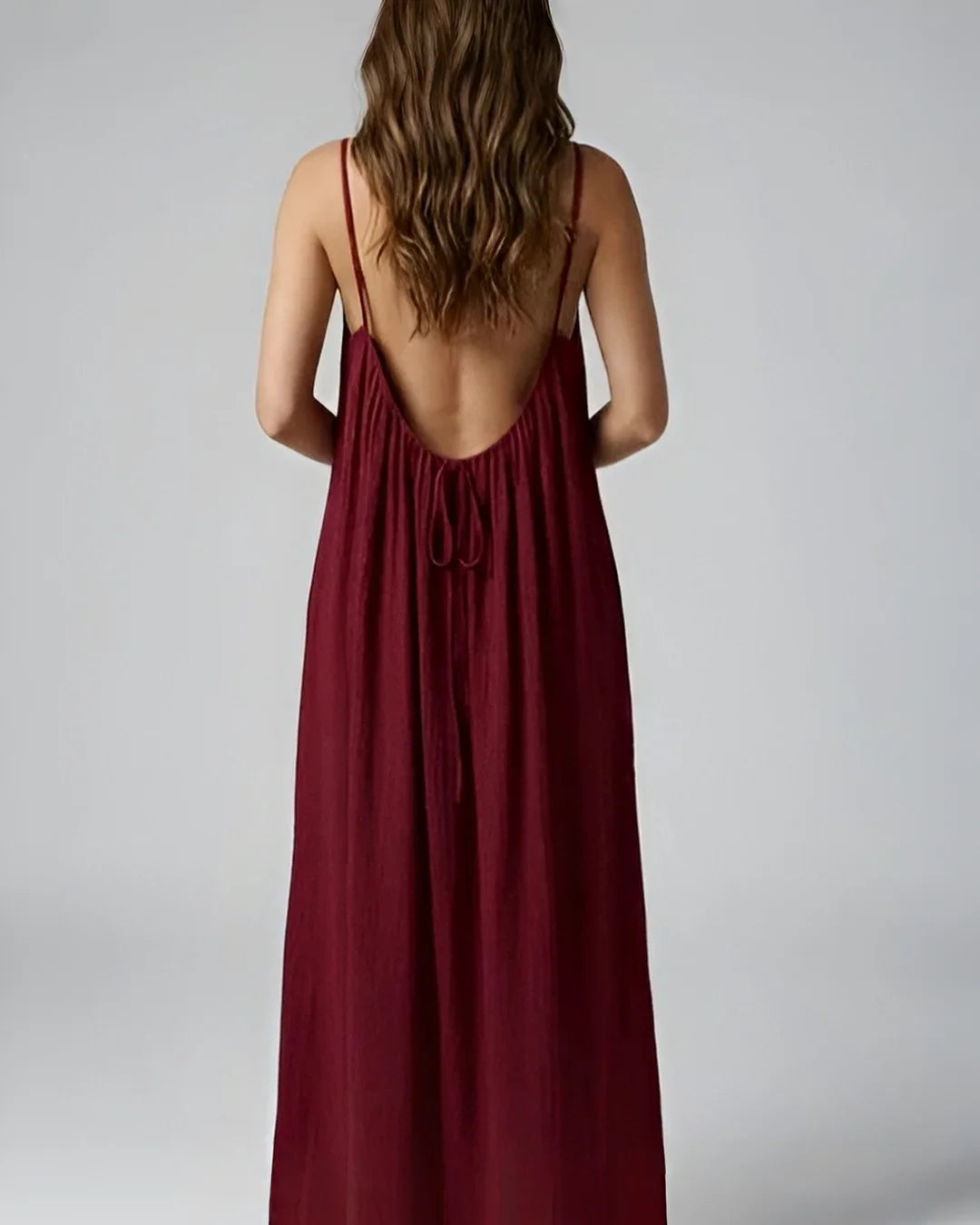 Women's elegant maroon maternity maxi nightdress – stylish and comfortable nightwear