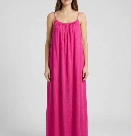 Elegant Pink Maternity Maxi Nightdress Soft Comfortable Women Nightwear Pakistan