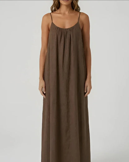 Elegant Brown Maternity Maxi Nightdress Soft Comfortable Women Nightwear Pakistan