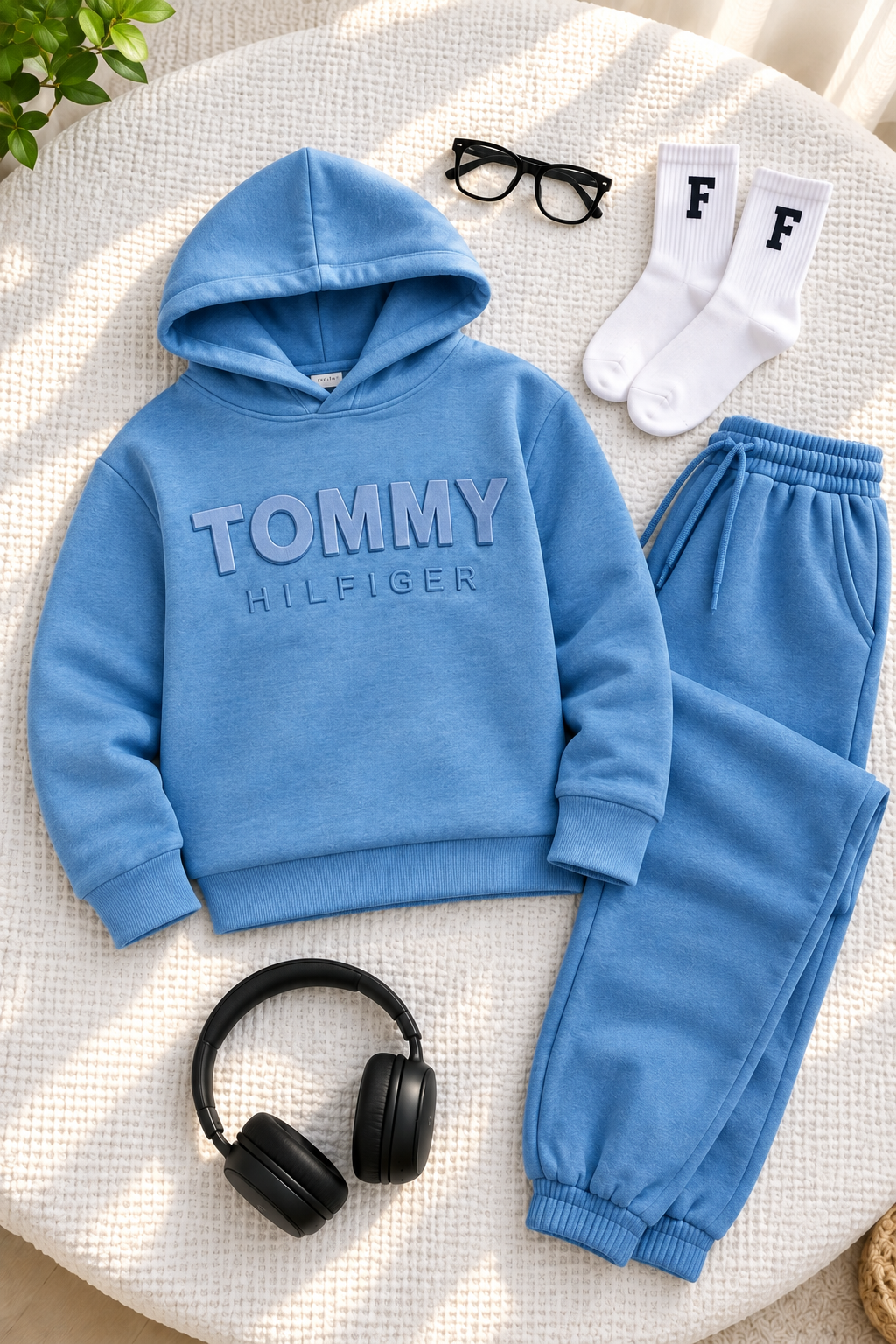 Kids Tommy Sky Blue Hoodie | Winter Kids Hoodie