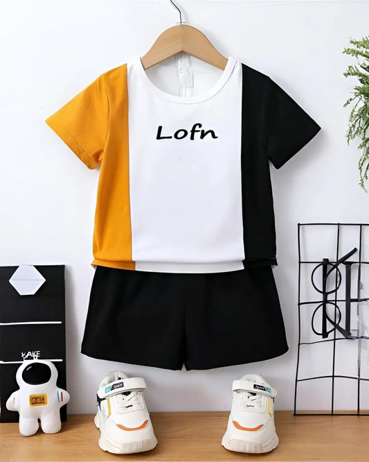 Lofi Print Half Sleeves Kids Night Suit Soft Comfortable Pajama Set Pakistan