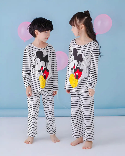 Mickey Mouse Print Kids Night Suit Soft Comfortable Pajama Set Pakistan