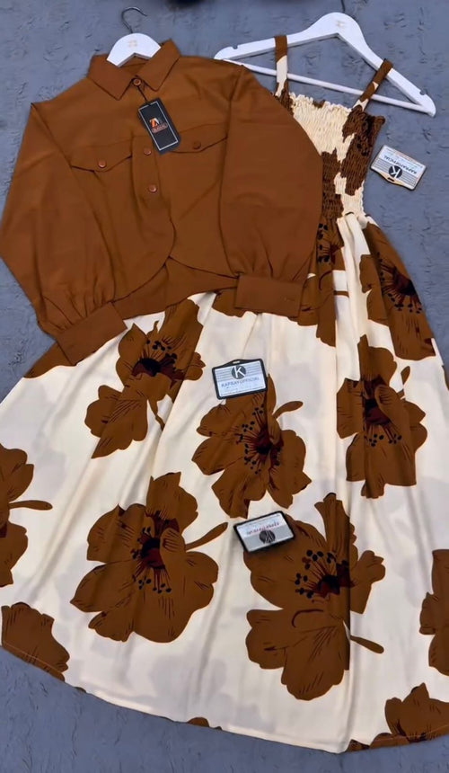 Modern Floral Co-Ord Maxi Style