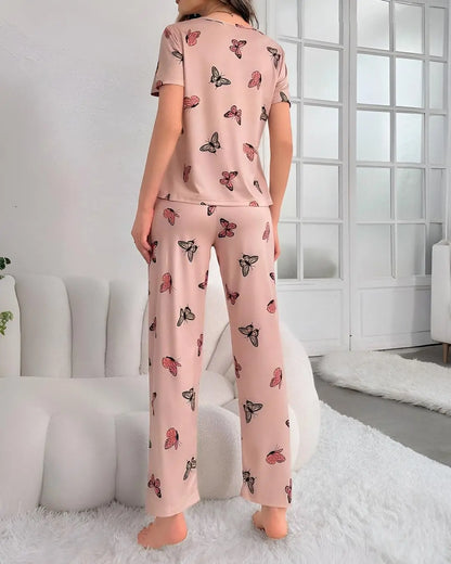Monach Nightgown with Butterfly Print