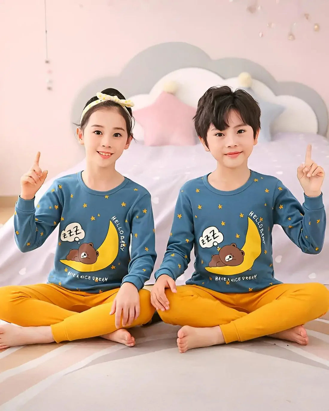 Moon Print Kids Night Suit