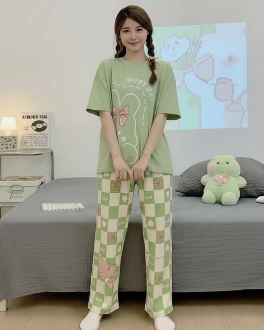 Olive Green Nightwear Set