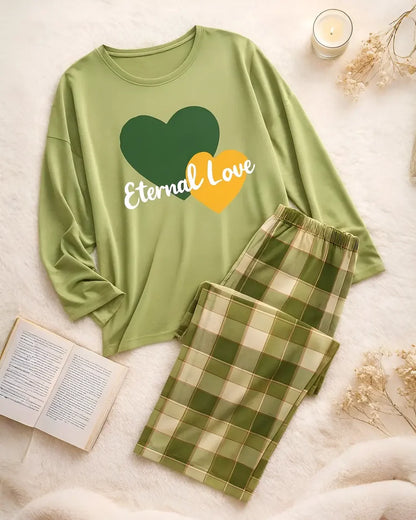 Soft & Comfortable External Love Print Night Suit