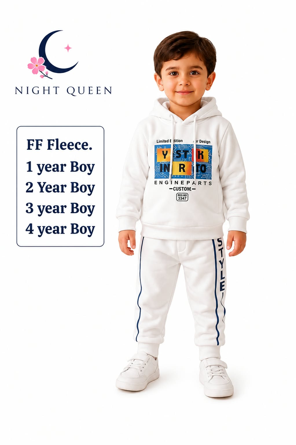 Winter FF FLEECE Boys Set - White