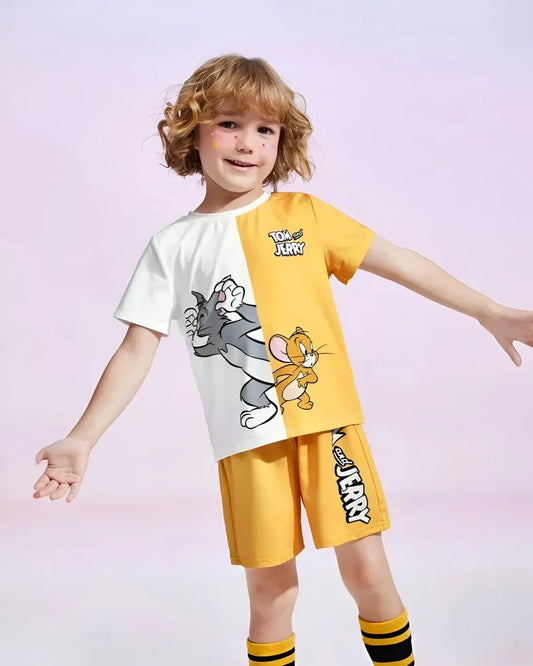 Yellow Tom & Jerry Unisex Kids' Suit