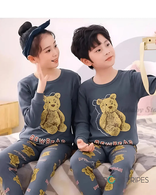 Charcoal Bear Kids Suit