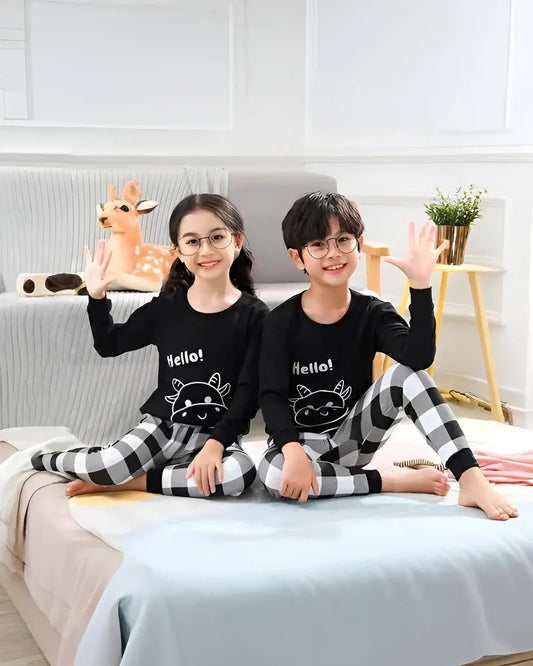 Hello Print Kids Night Suit