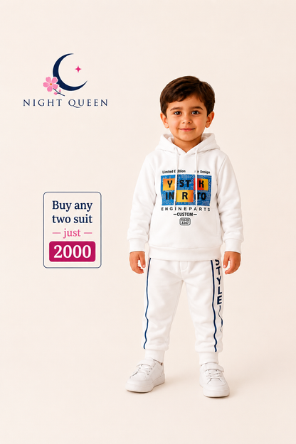 Winter FF FLEECE Boys Set - White