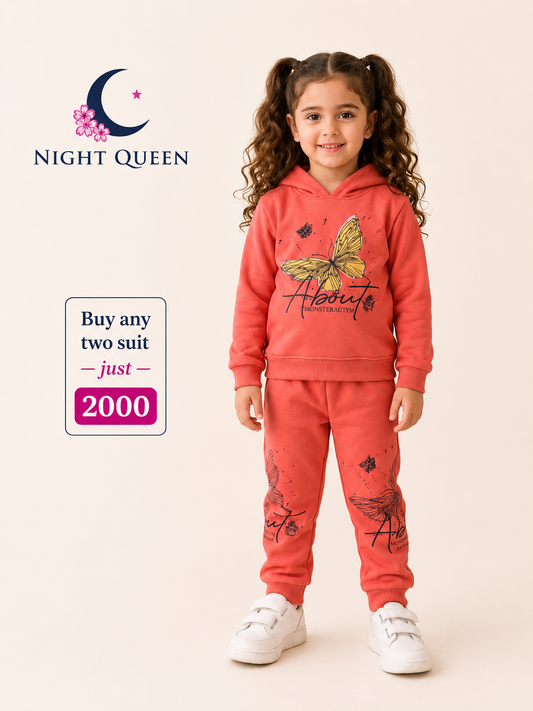 Winter FGIRL HOODI GIRLS Set - Rust Orange
