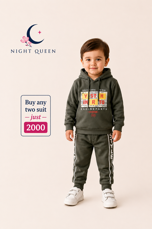 Winter NF HOODI Boys Set - Charcoal Grey