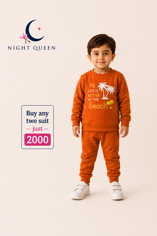Winter NTRACKSUIT Boys Set - Rust Orange